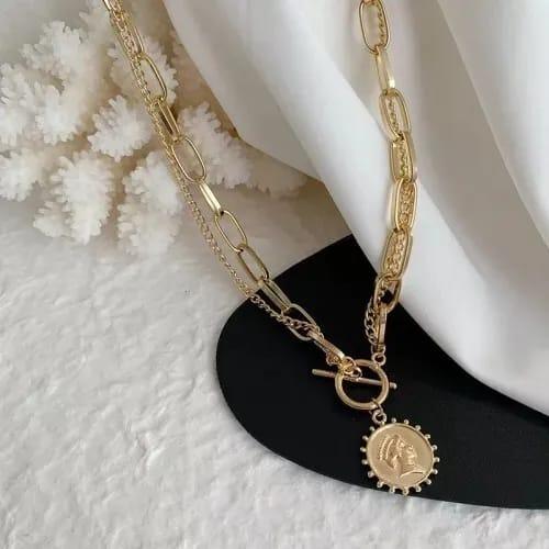 Queen Elizabeth Coin Layered Necklace - ThePeppyStore