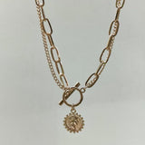 Queen Elizabeth Coin Layered Necklace
