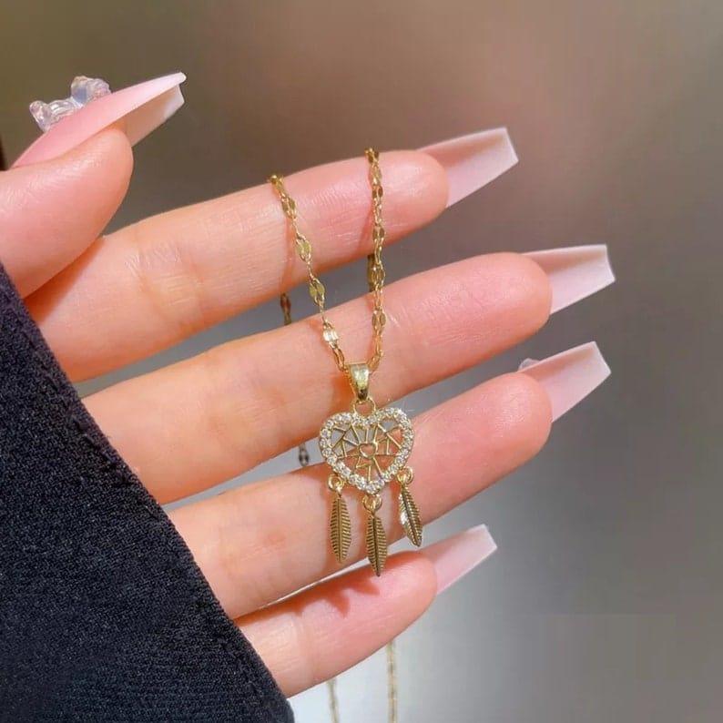 Celestial Love Dreamcatcher Necklace - ThePeppyStore