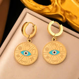 Symbolic Turkish Treasure Hoop Earrings