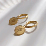 Vintage Queen Elizabeth Coin Earrings - ThePeppyStore