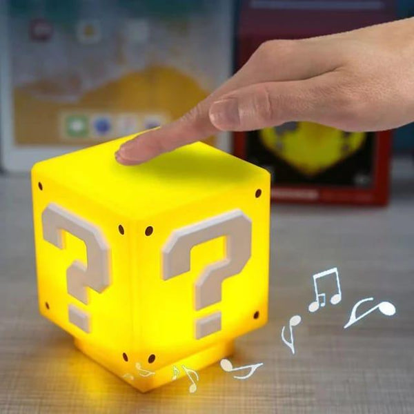 Super Mario Mini Question Block Night Light Lamp Coin Sounds with USB - ThePeppyStore