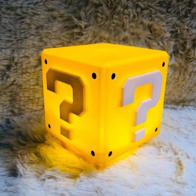 Super Mario Mini Question Block Night Light Lamp Coin Sounds with USB - ThePeppyStore