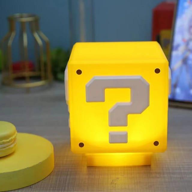 Super Mario Mini Question Block Night Light Lamp Coin Sounds with USB - ThePeppyStore