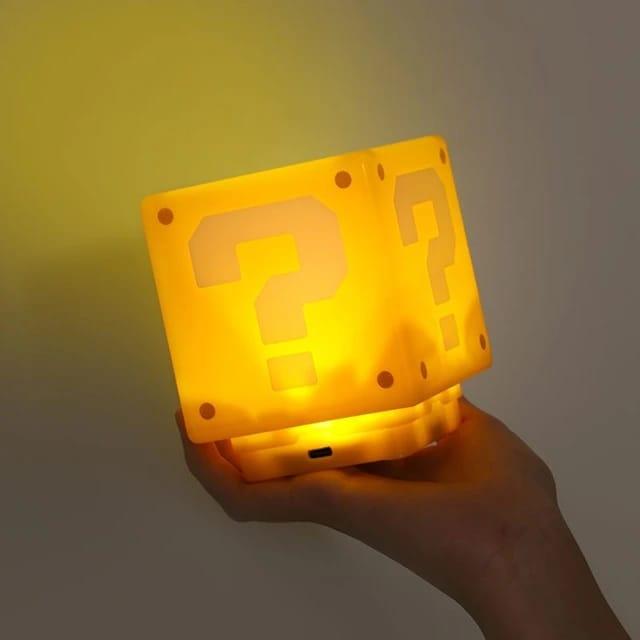 Super Mario Mini Question Block Night Light Lamp Coin Sounds with USB - ThePeppyStore