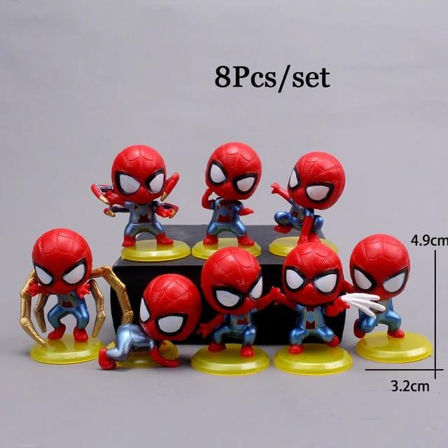 Spider Man Action Figures - Set of 8