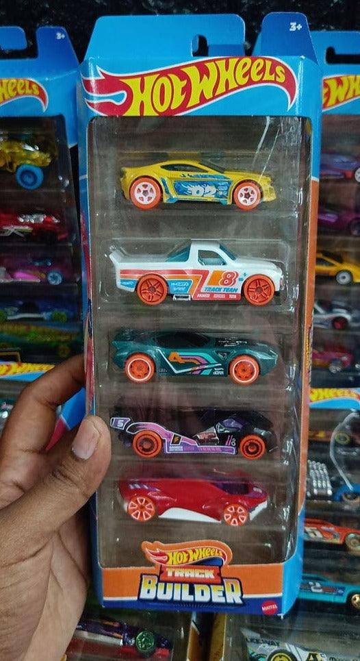 Hotwheels Track Builder Official Set of 5 Vehicles Exclusive Collection - No Cod Allowed On this Product - Prepaid Orders Only. - ThePeppyStore