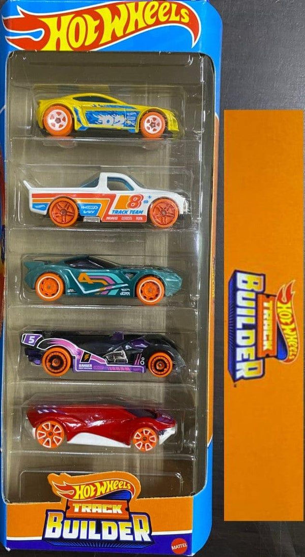 Hotwheels Track Builder Official Set of 5 Vehicles Exclusive Collection - No Cod Allowed On this Product - Prepaid Orders Only. - ThePeppyStore