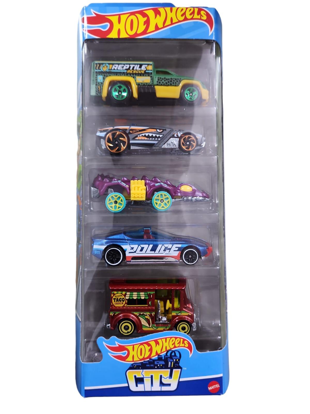 Hotwheels Hw City Official Set of 5 Vehicles Exclusive Collection - No ...
