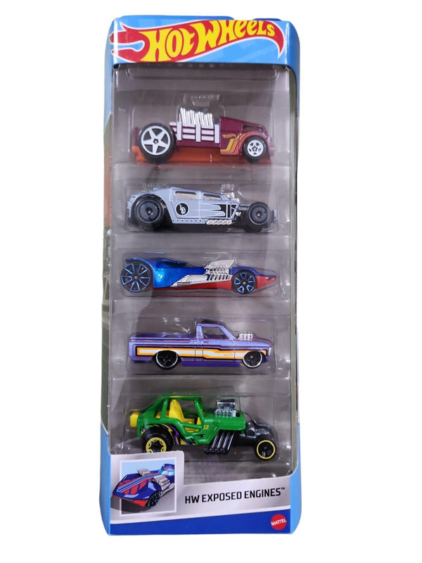 Hotwheels Exposed Engines Official Set of 5 Vehicles Exclusive Collection - No Cod Allowed On this Product - Prepaid Orders Only. - ThePeppyStore
