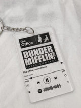 The Office Dunder Mifflin Acrylic Keychain With Scannable Barcode