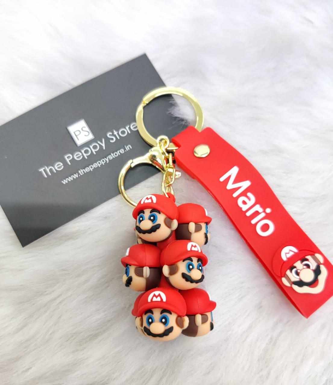 Quirky Mario Keychain With Bagcharm and Strap - ThePeppyStore