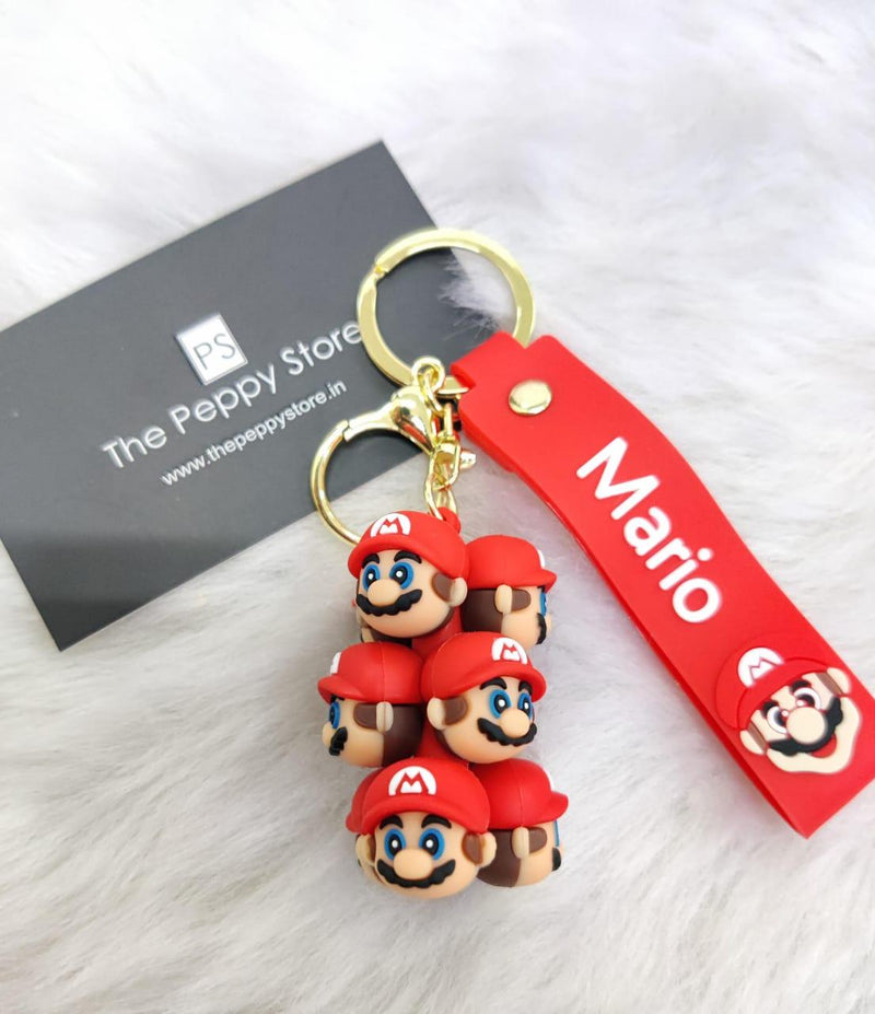 Quirky Mario Keychain With Bagcharm and Strap
