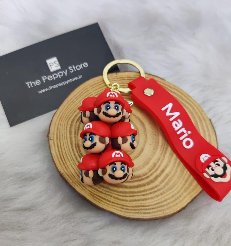 Quirky Mario Keychain With Bagcharm and Strap - ThePeppyStore
