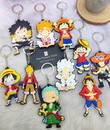 One Piece Character 2D Rubber Keychain (Choose From DropDown Menu) - ThePeppyStore