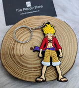 One Piece Character 2D Rubber Keychain  (Choose From DropDown Menu)