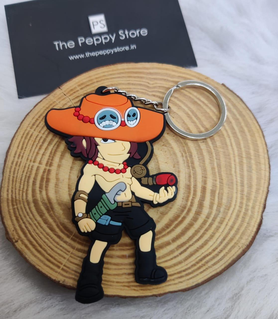 One Piece Character 2D Rubber Keychain (Choose From DropDown Menu) - ThePeppyStore