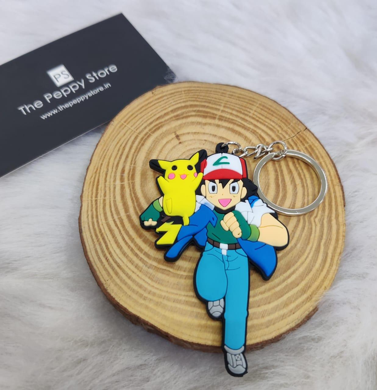 Pokemon Ash 2D Rubber Keychain - ThePeppyStore