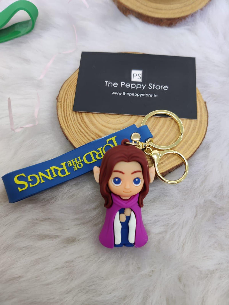 Lord Of The Rings Keychain With Bagcharm and Strap (Select From Drop Down Menu)