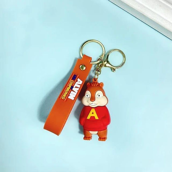 Alvin and the Chipmunks Keychain With Bagcharm And Strap (Select From Drop Down) - ThePeppyStore