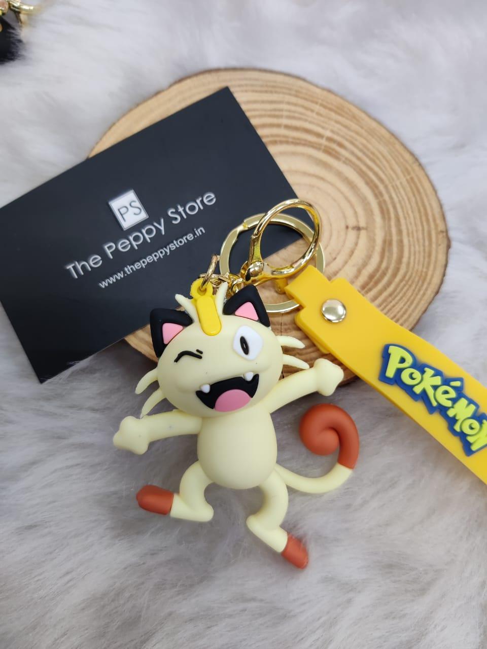 Pokemon 3D Silicon Keychains With Bagcharm and Strap - ThePeppyStore