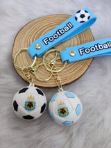Football Keychains with Bagcharm and Strap (Select From Drop Down Menu)