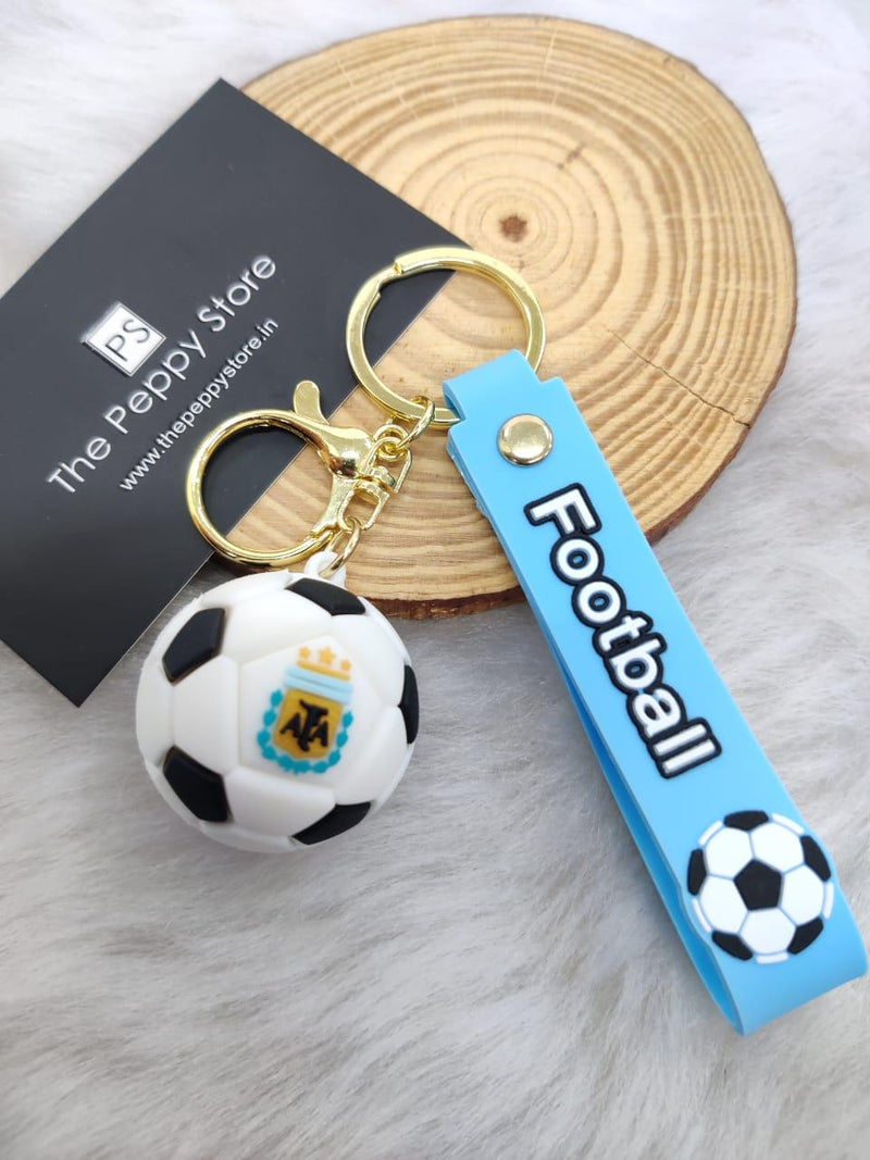 Football Keychains with Bagcharm and Strap (Select From Drop Down Menu)