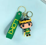 Loki 3D Keychain with Bagcharm And Strap (Select From Drop Down Menu)