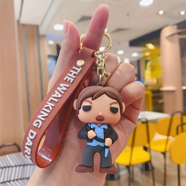 The Walking Dead 3D Silicon Keychains With Bagcharm and Strap (Select From Drop Down)