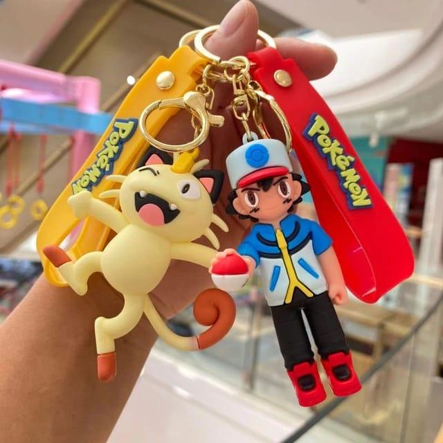 Pokemon 3D Silicon Keychains With Bagcharm and Strap - ThePeppyStore