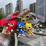 Sonic Silicon Keychain with Bag Charm and Strap (Select From Drop Down Menu)