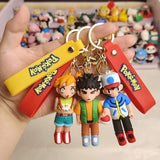 Pokemon Keychain 3D Silicon Keychains With Bagcharm and Strap (Set of 2)