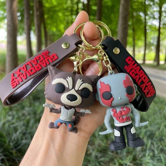 Guardians Superheroes Silicon Keychain With Bagcharm And Strap ( Choose From the Dropdown Menu)