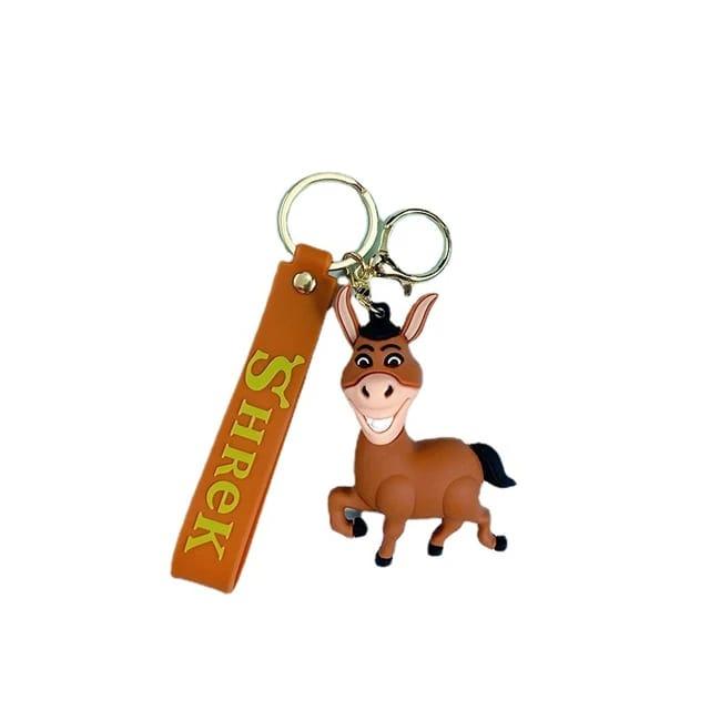 Shrek 3D Silicon Keychains With Bagcharm and Strap (Select From Drop Down) - ThePeppyStore