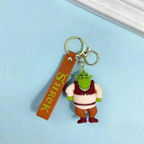 Shrek 3D Silicon Keychains With Bagcharm and Strap (Select From Drop Down)