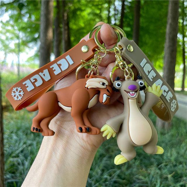 Ice Age Character 3D Silicon Keychains With Bagcharm and Strap (Set of 4) - ThePeppyStore