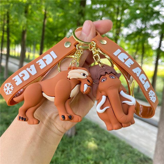 Ice Age Character 3D Silicon Keychains With Bagcharm and Strap (Set of 4) - ThePeppyStore