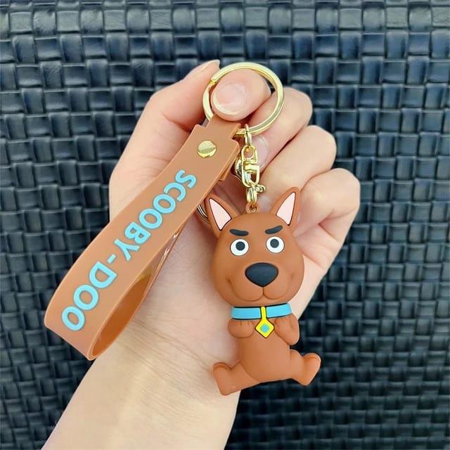 Scooby Doo 3D Silicon Keychains With Bagcharm and Strap (Select From Drop Down)