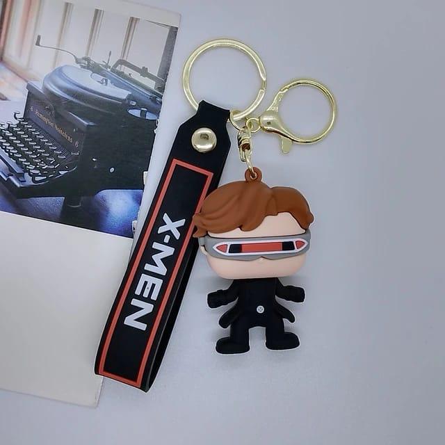 X-Men 3D Silicon Keychain With Bagcharm And Strap (Set of 6) - ThePeppyStore