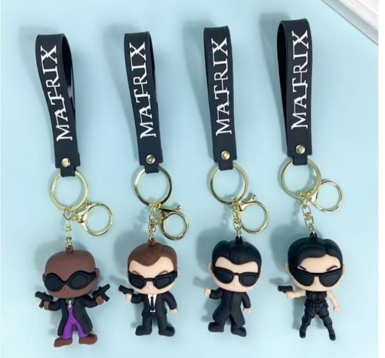 Matrix Silicon Keychain With Bagcharm And Strap (Select From Drop Down)