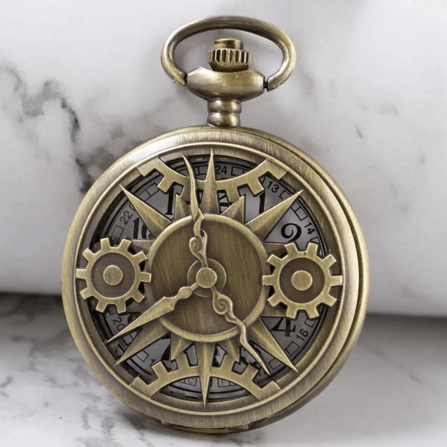 Vintage Antique Pocket Watch Keychain
