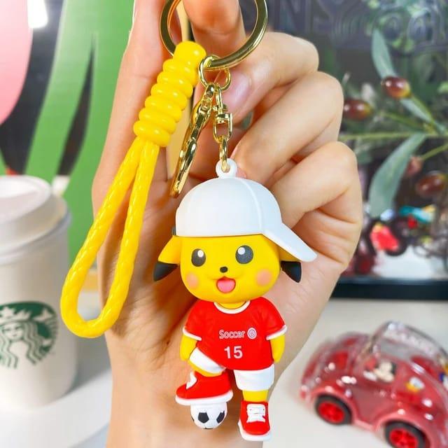 Pokemon Keychain 3D Silicon Keychains With Bagcharm and Strap - ThePeppyStore