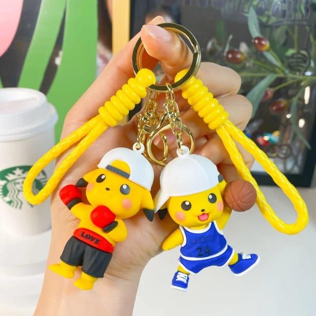 Pokemon Keychain 3D Silicon Keychains With Bagcharm and Strap - ThePeppyStore