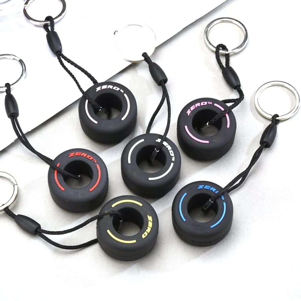 Tyre 3D Rubber Keychains (Choose from Drop Down Menu) - ThePeppyStore
