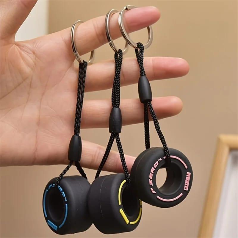 Tyre 3D Rubber Keychains (Choose from Drop Down Menu) - ThePeppyStore