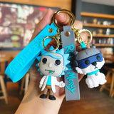 Rick and Morty Silicon Keychain with Bagcharm and Strap (Select From Drop Down Menu) - ThePeppyStore
