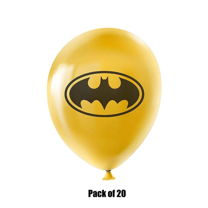 Batman Balloons (Pack of 20 Balloons) - ThePeppyStore