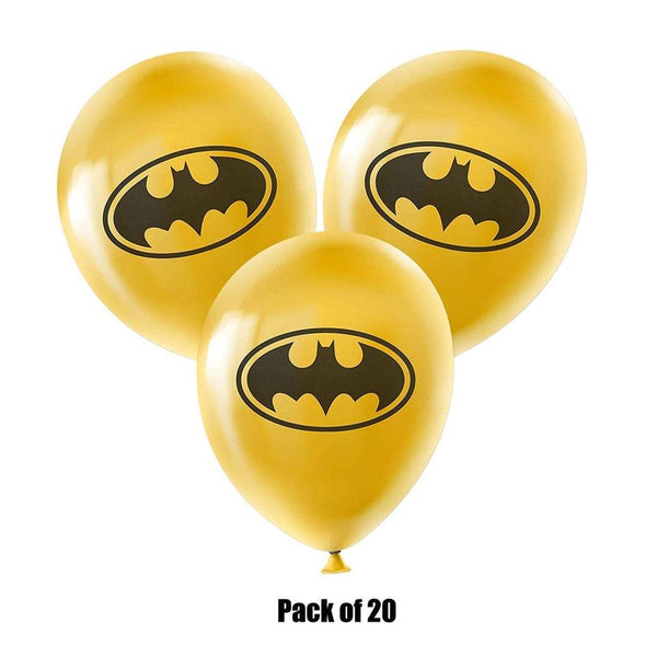 Batman Balloons (Pack of 20 Balloons) - ThePeppyStore