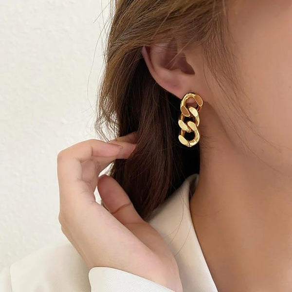 Lustrous Link Earrings - ThePeppyStore