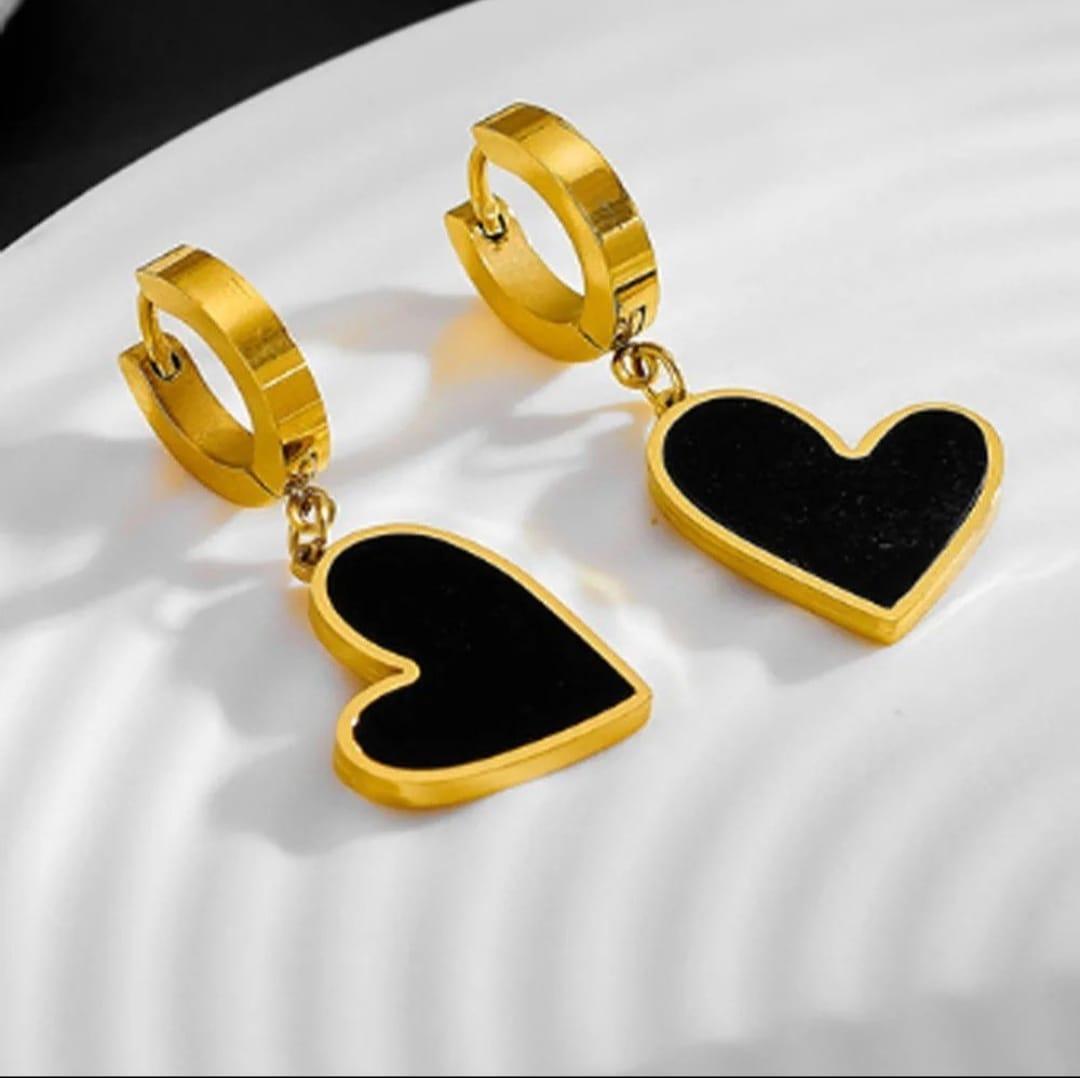 Heart Drop Glam Earrings - ThePeppyStore